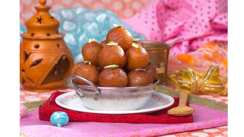 Gulab Jamun in Holi